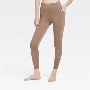 All in Motion flex keyhole 7/8 leggings taupe medium nwt